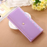 Wallet wallet Women Purse Love Heart Pattern PU Leather Long Wallets Purses Fashion Card Holders Bolsa Feminina