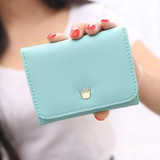 Wallet Female 2017 New Crown Lady Short Women Wallets Mini Money Purses Fold PU Leather Bags Female Coin Purse Card Holder