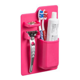 Wall Mounted Type Bathroom Toothbrush Toothpaste Storage Holder Silicone Razor Storage Holder Bathroom Organizer Tools 1 Pcs