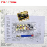 Wall Landscape Oil Painting By Numbers Pinturas Al Oleo Home Cuadros Decoracion Pictures Canvas Oil Painting Coloring By Number