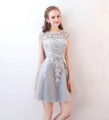 Walk Beside You Short Prom Dresses Lace Cap Sleeves Dress for Graduation Party Gown A-line Vestidos Formatura Evening Gowns
