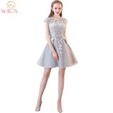 Walk Beside You Short Prom Dresses Lace Cap Sleeves Dress for Graduation Party Gown A-line Vestidos Formatura Evening Gowns