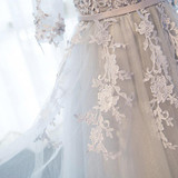 Walk Beside You Pink Prom Dresses Long Gray vestido de fiesta largos de gala vestido formatura longo Lace Long Evening Dresses