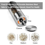 WALFOS Pepper Grinder 2 in 1 Stainless Steel Manual Salt Pepper Mill Seasoning Kitchen Tools Grinding for Cooking Restaurants
