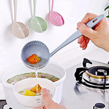 WALFOS FOOD GRADE 2 in 1 Long Handle Soup Spoon Porridge Spoons ladle Colander with Filter Flatware cooking Kitchen Accessories