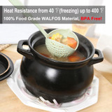 WALFOS FOOD GRADE 2 in 1 Long Handle Soup Spoon Porridge Spoons ladle Colander with Filter Flatware cooking Kitchen Accessories