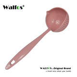 WALFOS FOOD GRADE 2 in 1 Long Handle Soup Spoon Porridge Spoons ladle Colander with Filter Flatware cooking Kitchen Accessories