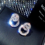 2020 Fashion Luxury 925 Sterling Silver Zircon Stud Earing Earrings for women christmas gift jewelry Best Black Friday Deal Z5
