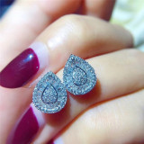 2020 Fashion Luxury 925 Sterling Silver Zircon Stud Earing Earrings for women christmas gift jewelry Best Black Friday Deal Z5