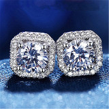 2020 Fashion Luxury 925 Sterling Silver Zircon Stud Earing Earrings for women christmas gift jewelry Best Black Friday Deal Z5