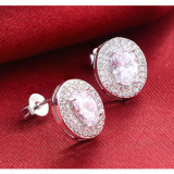 2020 Fashion Luxury 925 Sterling Silver Zircon Stud Earing Earrings for women christmas gift jewelry Best Black Friday Deal Z5