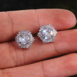 2020 Fashion Luxury 925 Sterling Silver Zircon Stud Earing Earrings for women christmas gift jewelry Best Black Friday Deal Z5