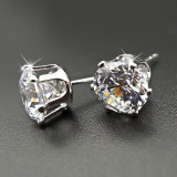 2020 Fashion Luxury 925 Sterling Silver Zircon Stud Earing Earrings for women christmas gift jewelry Best Black Friday Deal Z5
