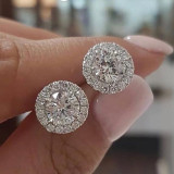 2020 Fashion Luxury 925 Sterling Silver Zircon Stud Earing Earrings for women christmas gift jewelry Best Black Friday Deal Z5
