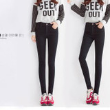 2017 dower me New Women ladeis High Waist singn button Jeans Casual Denim Skinny Pencil Pants casual tight slim female trousers
