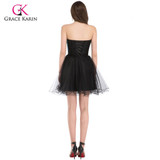 2017 Designer Short Black White Peacock Cocktail Dresses Mini Ball Gown knee length Homecoming Party Dresses Coctail dress 4975