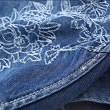 2017 Denim Dress Women Plus Size Half Sleeve Summer Dress Blue Denim Jeans Dress For   Women Ladies Casual Party Dress