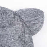 Lovely Hat For Child Knitted Winter Hat Double Ears Skullies Beanies Boys Girls Solid Color Beanies Caps For Kids Winter Hats