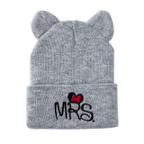Lovely Hat For Child Knitted Winter Hat Double Ears Skullies Beanies Boys Girls Solid Color Beanies Caps For Kids Winter Hats