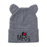 Lovely Hat For Child Knitted Winter Hat Double Ears Skullies Beanies Boys Girls Solid Color Beanies Caps For Kids Winter Hats