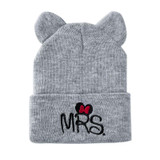 Lovely Hat For Child Knitted Winter Hat Double Ears Skullies Beanies Boys Girls Solid Color Beanies Caps For Kids Winter Hats