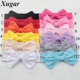Lovely Girls Cotton Headband Solid Hair Bows Headbands For Kids 2018 New Arrival Newborn Kids Cotton Hair Accessories