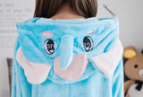 Lovely Elephant Pajamas Pyjamas Adult Children Onesie Animal Sleepsuit For Unisex