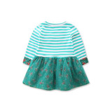 Lovely Enfant Kid Baby Girls Deer Striped Tulle Party Dress Xmas Clothes Children Toddler Kids Girl Stripe Dresses Clothing