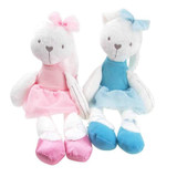 Lovely Bunny Plush Stuffed Toys Soft Beige/Pink/ Rainbow Rabbit Stuffed Animals Dolls For Kids Baby Cot Bedding Appease Gift