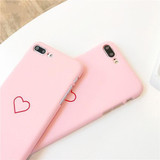 Love Heart Pattern Back Scrub Case Cover Couple Phone Case for iPhone 7/7 Plus/6/6 Plus/6s/6s Plus