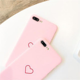 Love Heart Pattern Back Scrub Case Cover Couple Phone Case for iPhone 7/7 Plus/6/6 Plus/6s/6s Plus