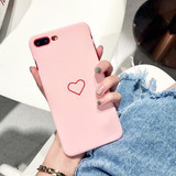 Love Heart Pattern Back Scrub Case Cover Couple Phone Case for iPhone 7/7 Plus/6/6 Plus/6s/6s Plus