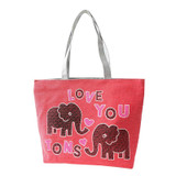 Love Eephant Canvas Handbag Preppy School Bag for Girls Women's Handbags Cute Bags 2017