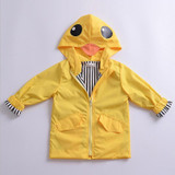 Children Baby Coat Outwear Autumn Spring Cute Infant Girl Jacket Hooded Duckling Jackets Kids Yellow Windbreaker Girls Clothes