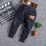 Children Baby Boys Jeans 2018 New Winter Solid Mid Elastic Waist Velvet Pants Clothes Kids Cotton Girls Trousers Clothing 4j019 Children Baby Boys Jeans 2018 New Winter Solid Mid Elastic Waist Velvet Pants Clothes Kids Cotton Girls Trousers Clothing 4j019