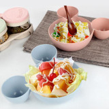 Children Baby Bowl Mickey Cute Dinner Tray Baby Dishes Fruit Plate Ear 3D Cartoon Style Feeding Bowl Tableware Healthy BPA Free