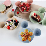 Children Baby Bowl Mickey Cute Dinner Tray Baby Dishes Fruit Plate Ear 3D Cartoon Style Feeding Bowl Tableware Healthy BPA Free
