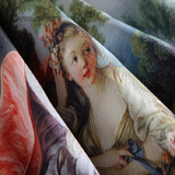 BunniesFairy 50s Princess Royal Vintage Retro Fantasy Oil Painting Floral Print High Waist Midi Skirt Full Circle Saia Femininas