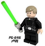 Building Blocks Star Wars Luke Skywalker Qui-Gon Jinn Asajj Ventress Han Solo Embo Jawa Luminara Unduli Bricks Kids Toys PG8037