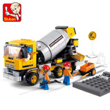 Building Blocks Sluban 296Pcs cement mixers ruban blocks to the new project Fancy toys action figure Bricks Toys for children