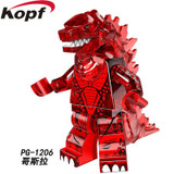 Building Blocks Single Sale American Science Fiction Monster Movie Super Heroes Lava Crystal Godzilla Toys for children PG0001