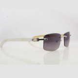 Buffalo Horn Glasses Rimless Carter Buffalo Glasses White Blalck Buffalo Glasses Wood Sunglasses Men Wooden Sun Glasses