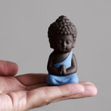 Buddhism Litlle Meditation Monk Small Statues Miniature Craft Buddha Statues Clay Mini Chinese Buddhism Zen Monks