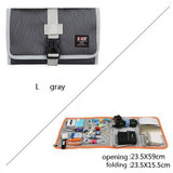 BUBM digital receiving bag Portable Travel Organizer toiletries bag electronic accessories 2 size S L black gray golden