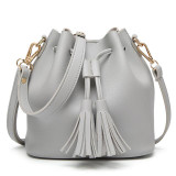 Bucket bag women Pu Leather String Shoulder bag Luxury Bags Famous Designer no Logo printed
