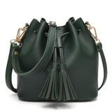 Bucket bag women Pu Leather String Shoulder bag Luxury Bags Famous Designer no Logo printed