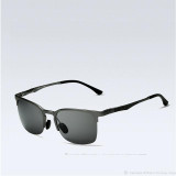 VEITHDIA Unisex Retro Aluminum Magnesium Brand Sunglasses Polarized Lens Vintage Eyewear Accessories Sun Glasses Men/Women 6631