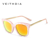 VEITHDIA TR90 Women's Sun glasses Polarized Mirror Lens Luxury Ladies Designer Sunglasses Eyewear For Women 8025