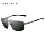 VEITHDIA Stainless Steel HD original Aluminum Polarized UV400 Men's Square Vintage Sun Glasses Male Eyewear Sunglasses For Men