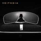 VEITHDIA Stainless Steel HD original Aluminum Polarized UV400 Men's Square Vintage Sun Glasses Male Eyewear Sunglasses For Men